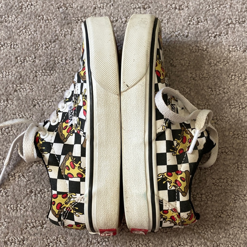 VANS Pizza Party checkerboard lace-up sneakers, Sz 11. - Picture 3 of 8